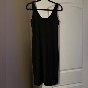 Express Black Scoop Neck Midi Dress